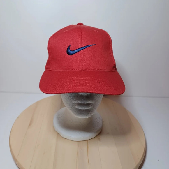 Vintage Nike Red Black Unisex Snapback Baseball Hat RN 56323 see pictures for re - Picture 1 of 6